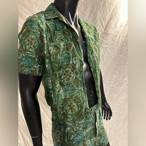 Duke Kahanamoku two piece button up and swim trunk